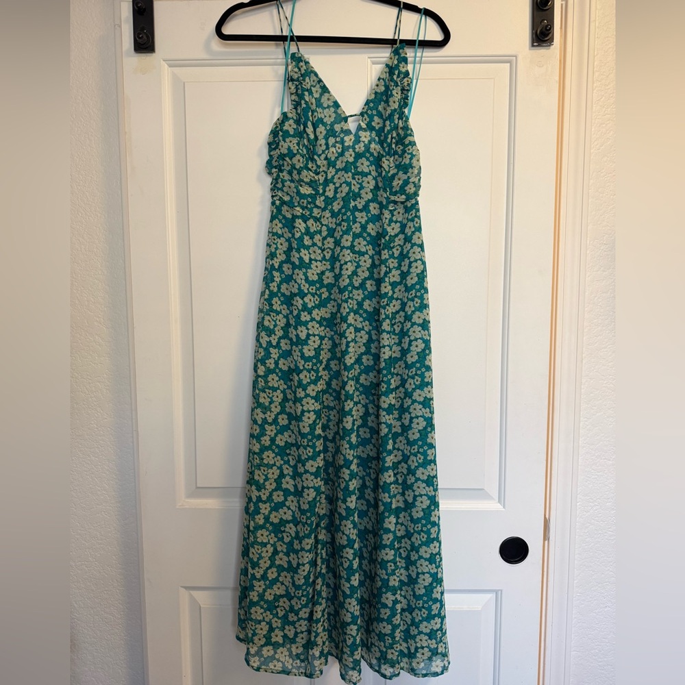 ASTR Blue Floral Midi Dress